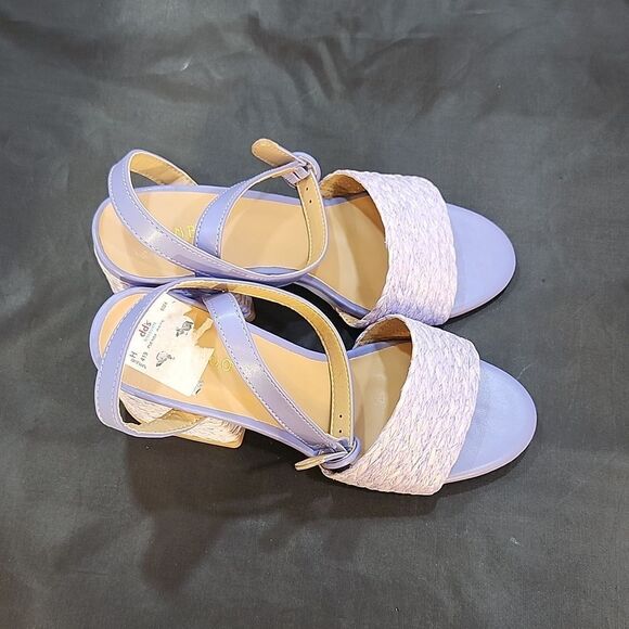 BRAND NEW BAMBOO MADDY-02 RAFFIA BLOCK HEEL BRAIDED STRAP SANDAL - Picture 6 of 16